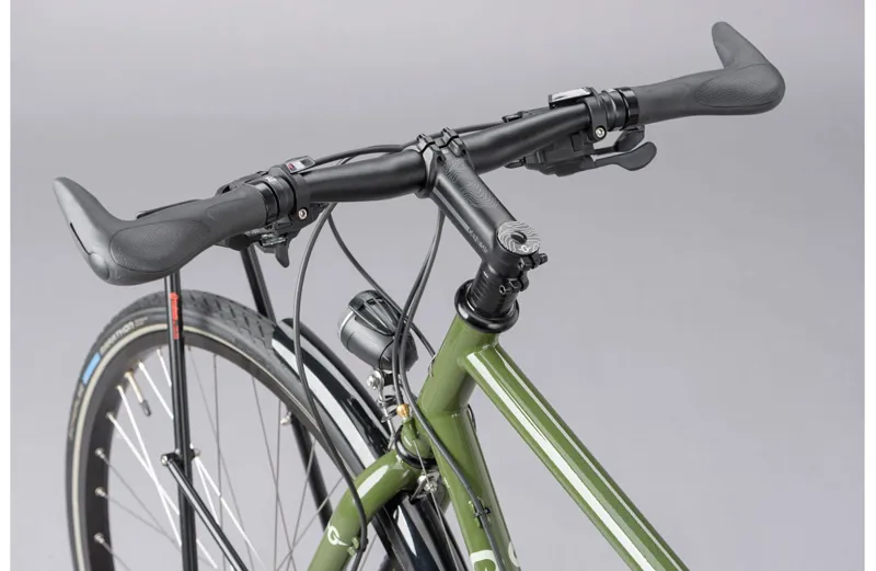 2021 Genesis Tour De Fer 20 Steel Flat Bar Touring Bike in Green