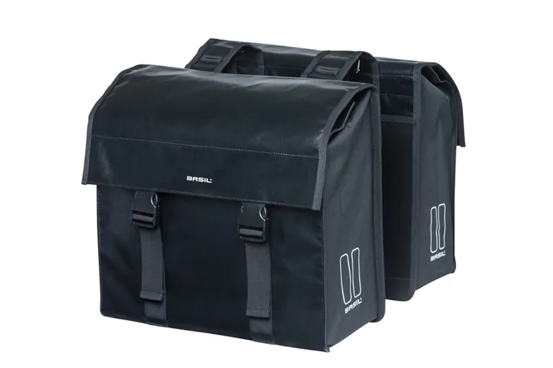 Basil Urban Load Double Rear Bicycle Bag in Black 53ltr
