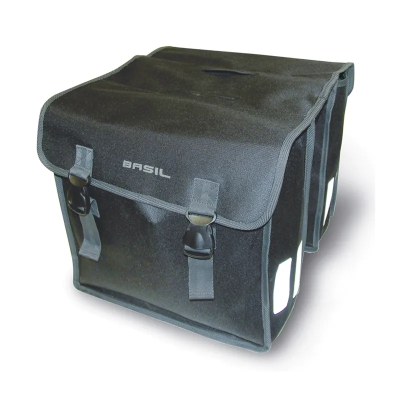 Basil Mara XL Double Bicycle Bag in Black