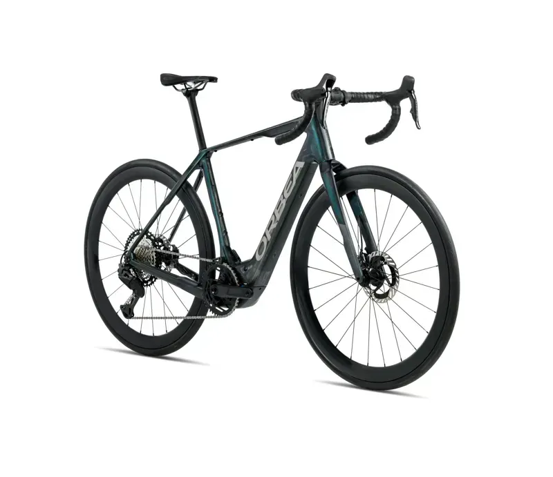 Orbea Denna M30 E-Road Bike In Escape Green Gloss/Foggy Matt-1